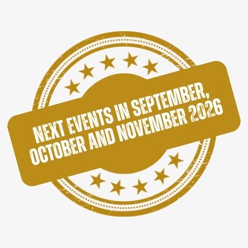 Next events in September October November 2026