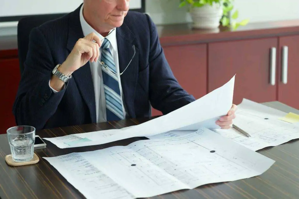 Investor holding glasses