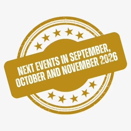 Next events in September October November 2026
